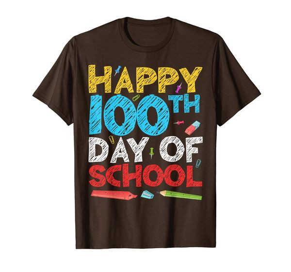 happy 100th day of school t-shirt, White;black