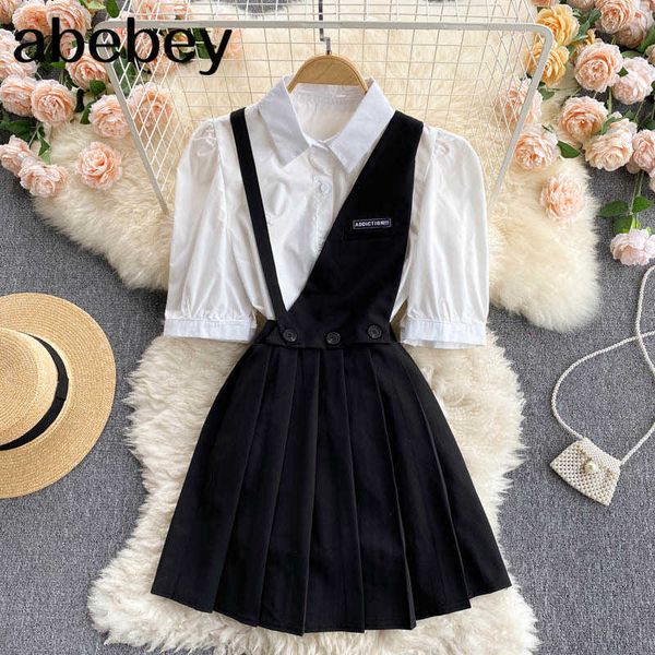women summer design set turn down collar off shoulder a line strap dress two pieces set 210715, Black;gray
women summer design set turn down collar off shoulder a line strap dress two pieces set 210715, Black;gray