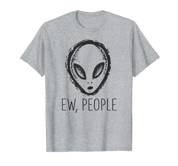 ew, people shirt with alien, White;black