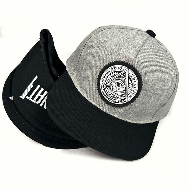 fashion designers outdoor caps sources flat brim baseball cap men women personality rubber round label eyes hip hop hat wholesale outdoors c, Blue;gray