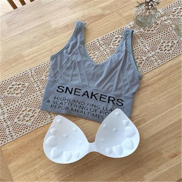 padded bra for fitness high elastic letters women sports vest streetwear tank push up underwear workout running gym clothing, White;black
padded bra for fitness high elastic letters women sports vest streetwear tank push up underwear workout running gym clothing, White;black