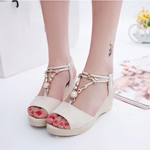 dress shoes women string bead sandals 2021 beach ladies summer woman flip flops fashion gladiator wedges sandles#g3, Black
dress shoes women string bead sandals 2021 beach ladies summer woman flip flops fashion gladiator wedges sandles#g3, Black