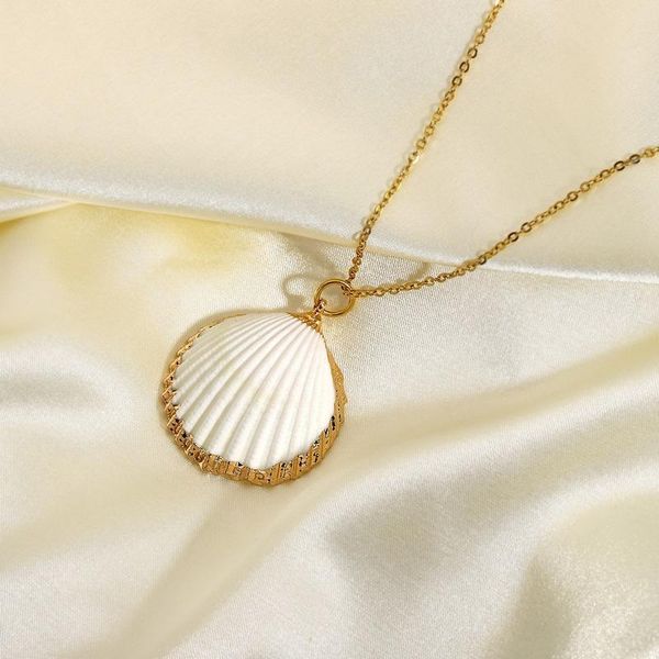 pendant necklaces natural scallop shell bohemia necklace gold color plated white sea female summer beach style jewelry, Silver
pendant necklaces natural scallop shell bohemia necklace gold color plated white sea female summer beach style jewelry, Silver
