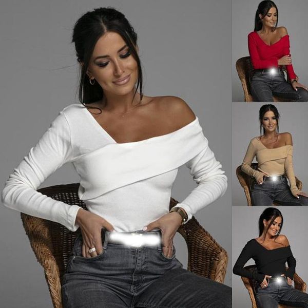 women's t-shirt 2021 autumn and winter european american fashion design off shoulder long sleeve solid color, White
women's t-shirt 2021 autumn and winter european american fashion design off shoulder long sleeve solid color, White