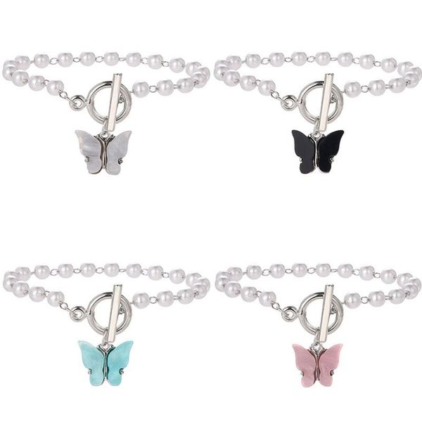 charm bracelets korean butterfly bracelet for women white resin pearl women's hand chain jewelry gifts, Golden;silver
charm bracelets korean butterfly bracelet for women white resin pearl women's hand chain jewelry gifts, Golden;silver