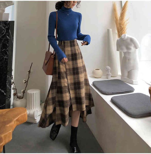 skirts women vintage chic plaid autumn winter high waist split irregular hem female woolen loose a-line s qkue, Black
skirts women vintage chic plaid autumn winter high waist split irregular hem female woolen loose a-line s qkue, Black