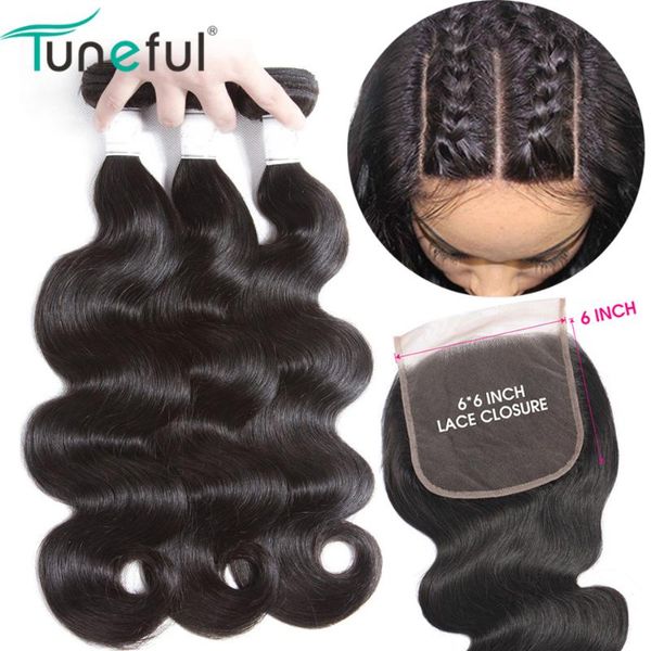 human hair bulks 6x6 closure and bundles brazilian body wave 3 with lace tuneful 100% remy weave, Black
human hair bulks 6x6 closure and bundles brazilian body wave 3 with lace tuneful 100% remy weave, Black