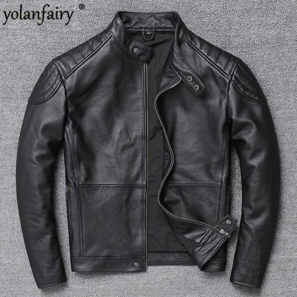men's leather & faux jacket men cow coat spring and autumn smart casual moto biker short slim no for plus sized x-1976, Black
men's leather & faux jacket men cow coat spring and autumn smart casual moto biker short slim no for plus sized x-1976, Black