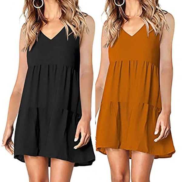 casual dresses ladies dress solid color women sleeveless mini summer loose ruffle hem a-line sling for sundress vestidos, Black;gray
casual dresses ladies dress solid color women sleeveless mini summer loose ruffle hem a-line sling for sundress vestidos, Black;gray