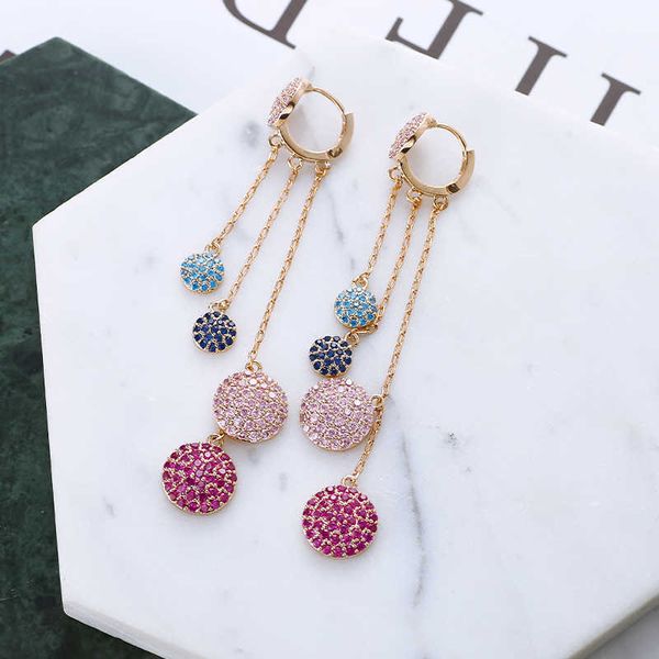 sweet tassel earrings round piece pendant paved aaa zirconia for women wedding party luxury jewelry xiumeiyizu 11.11, Golden
sweet tassel earrings round piece pendant paved aaa zirconia for women wedding party luxury jewelry xiumeiyizu 11.11, Golden