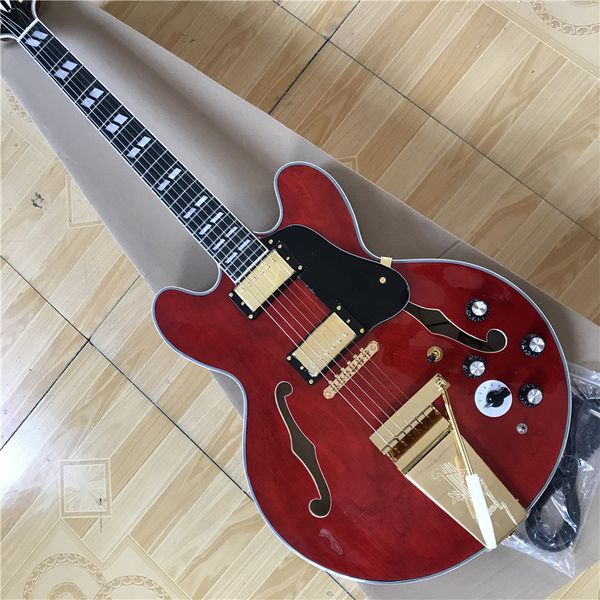 f hole half hollow jazz guitar red electric guitar support custom
f hole half hollow jazz guitar red electric guitar support custom