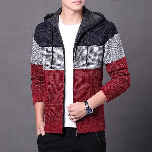 men's sweaters thoshine brand spring autumn winter men thick sweatercoats fleece knitted jacket hooded cardigan outerwear sweater coat, White;black
men's sweaters thoshine brand spring autumn winter men thick sweatercoats fleece knitted jacket hooded cardigan outerwear sweater coat, White;black