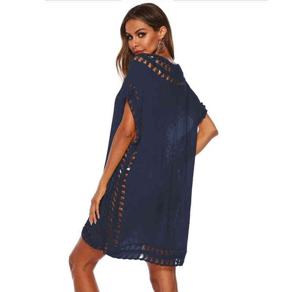 v-neck solid hook stitching smock hollow loose beach short skirt a1965 9 colors, Black
v-neck solid hook stitching smock hollow loose beach short skirt a1965 9 colors, Black