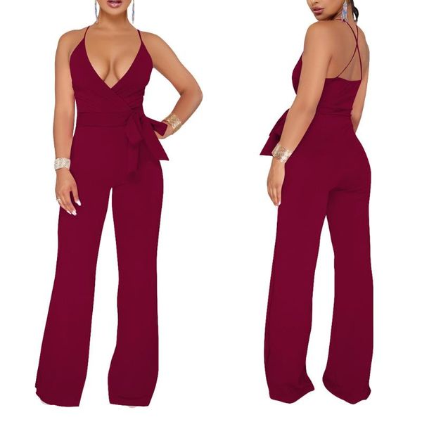 women's jumpsuits & rompers ly summer women jumpsuit halter v neck backless solid color casual wide leg pants vk-ing, Black;white
women's jumpsuits & rompers ly summer women jumpsuit halter v neck backless solid color casual wide leg pants vk-ing, Black;white