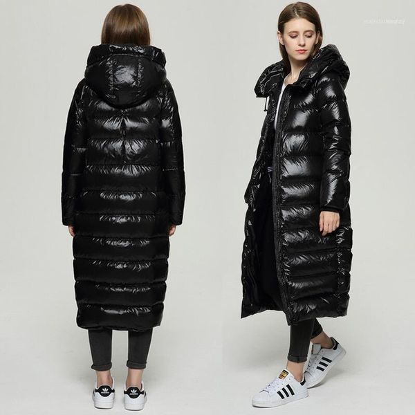 women's down & parkas women coat long 2021 fashion female white duck jaket large windbreak warm h4231, Black
women's down & parkas women coat long 2021 fashion female white duck jaket large windbreak warm h4231, Black