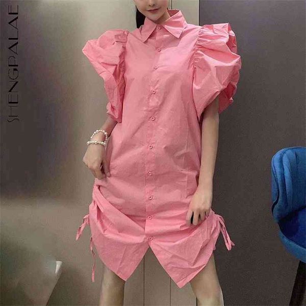 shengpllae personality sweet pink dress women's summer lapel single breasted loose short puff sleeve mini shirt dresses 210427, Black;gray
shengpllae personality sweet pink dress women's summer lapel single breasted loose short puff sleeve mini shirt dresses 210427, Black;gray