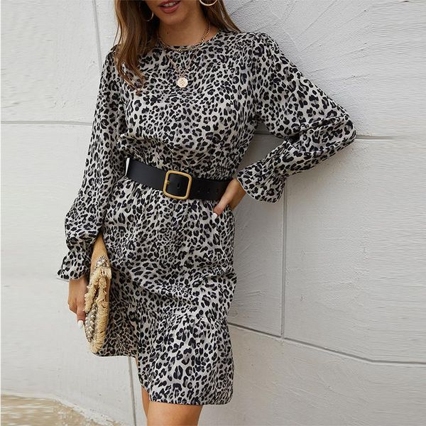 casual dresses women leopard print ruffle dress autumn 2021 petal long sleeve o neck office elegant female green party vestidos, Black;gray
casual dresses women leopard print ruffle dress autumn 2021 petal long sleeve o neck office elegant female green party vestidos, Black;gray