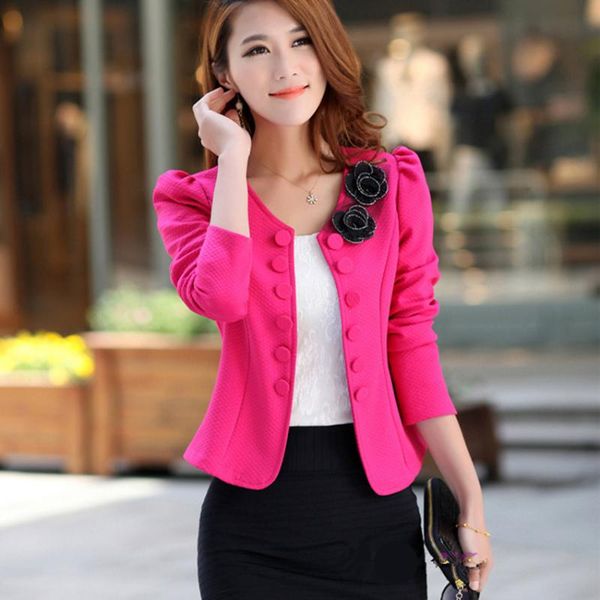 casual jacket solid woman jackets full sleeve short lady o neck for femino women's, Black;brown
casual jacket solid woman jackets full sleeve short lady o neck for femino women's, Black;brown