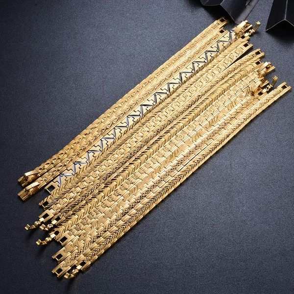 link, chain wando 0.7cm wide and 19.5 long gold color bracelet for man women luxury jewelry wedding bangles party gift, Black
link, chain wando 0.7cm wide and 19.5 long gold color bracelet for man women luxury jewelry wedding bangles party gift, Black