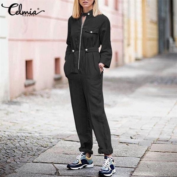celmia rompers womens loose solid cargo overalls fashion long sleeve work jumpsuits zipper solid color long playsuits 5xl, Black;white
celmia rompers womens loose solid cargo overalls fashion long sleeve work jumpsuits zipper solid color long playsuits 5xl, Black;white