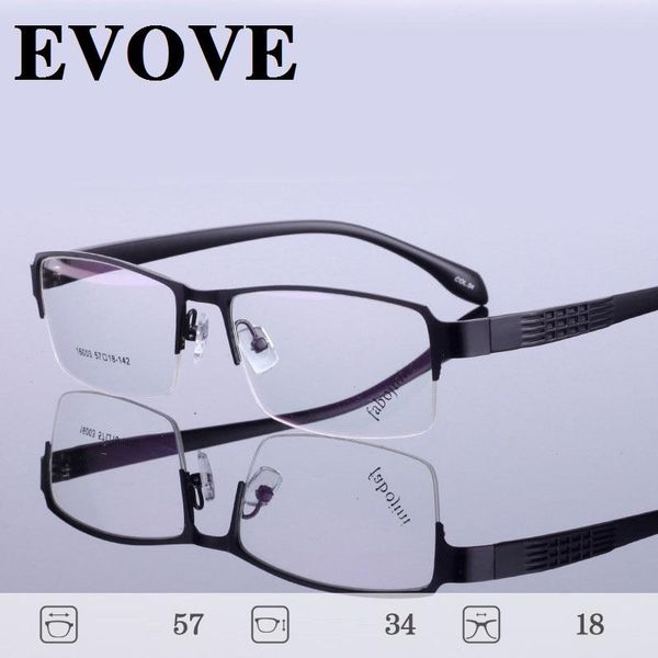 evove 150mm eyeglasses frames male semi rimless glasses men rectangle reading spectacles for prescription fashion sunglasses, Black
evove 150mm eyeglasses frames male semi rimless glasses men rectangle reading spectacles for prescription fashion sunglasses, Black