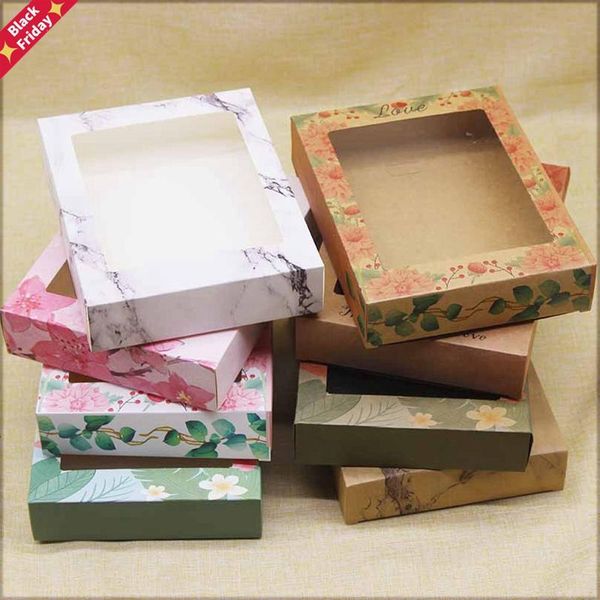 10pcs large paper box with window diy kraft marbling design thank you flower style gift cake home party wedding packaging wrap
10pcs large paper box with window diy kraft marbling design thank you flower style gift cake home party wedding packaging wrap