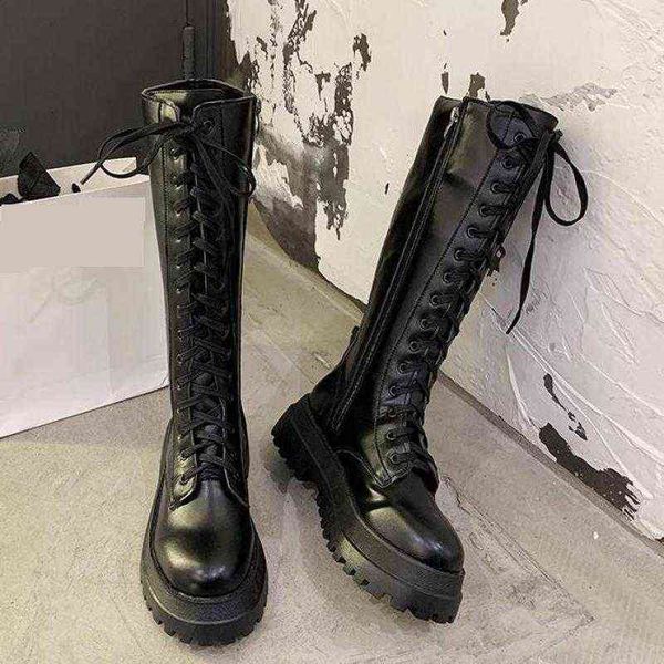 chunky platform pu leather knee high boots women punk increasing long female lace up booties mujer 2021 zip chelsea women shoes y1105, Black
chunky platform pu leather knee high boots women punk increasing long female lace up booties mujer 2021 zip chelsea women shoes y1105, Black