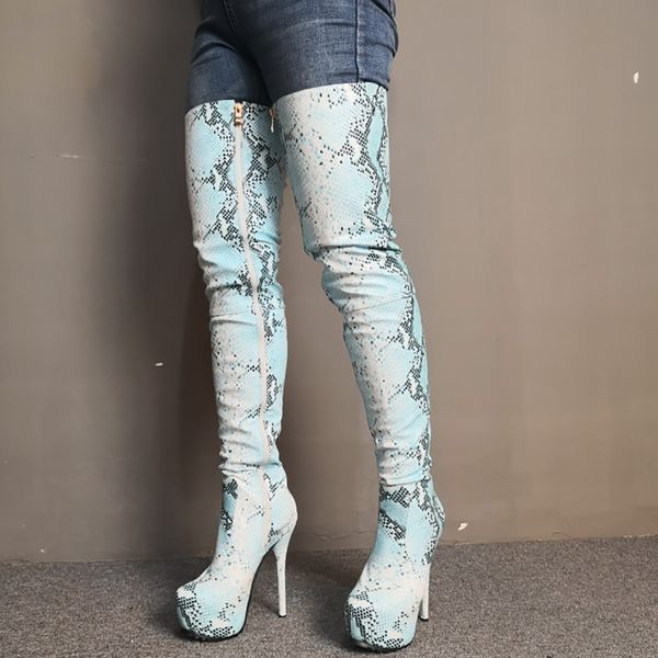 handmade womens high heels boots real ps faux snake leather platform thigh-high boots evening club fashion winter long shoes d453, Black
handmade womens high heels boots real ps faux snake leather platform thigh-high boots evening club fashion winter long shoes d453, Black