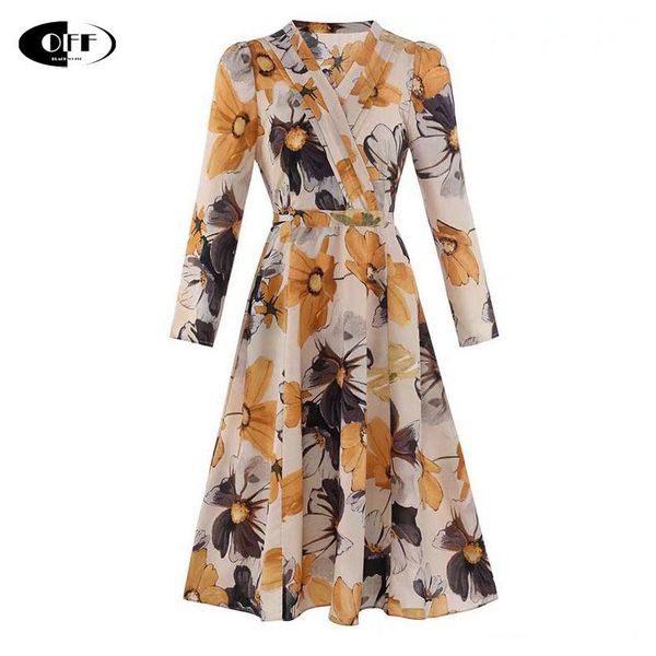 vintage print floral chiffon women dress a-line high waist spring long elegant retro boho lady dresses v-neck female vestidos casual, Black;gray
vintage print floral chiffon women dress a-line high waist spring long elegant retro boho lady dresses v-neck female vestidos casual, Black;gray