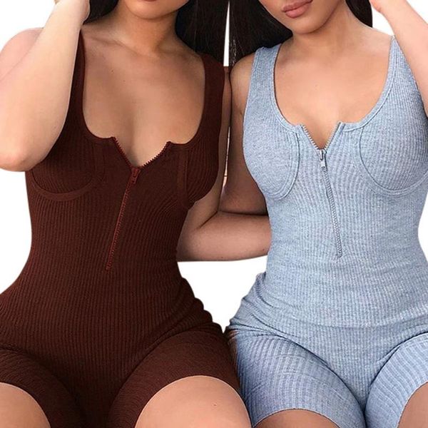 women's jumpsuits & rompers women sleeveless rib jumpsuit fashion solid color bodysuit summer casual style clothes, Black;white
women's jumpsuits & rompers women sleeveless rib jumpsuit fashion solid color bodysuit summer casual style clothes, Black;white