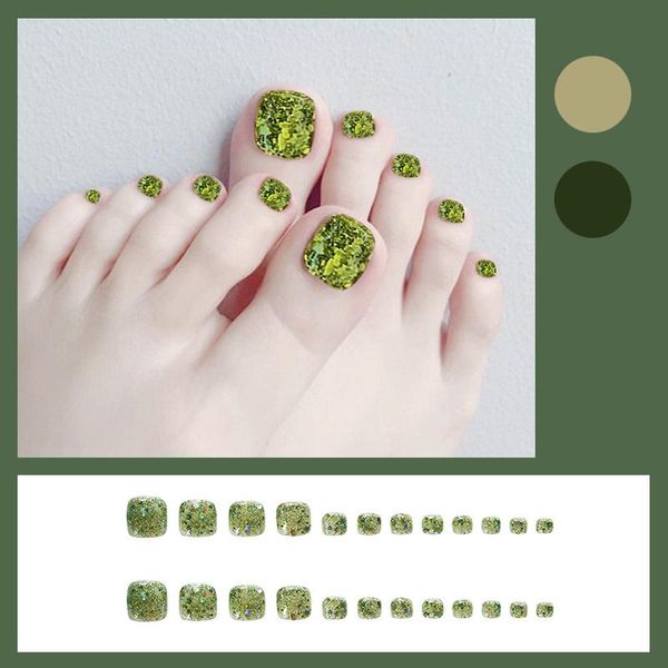 false nails fake green flashing toe nail stickers finished 24 with glue tn, Red;gold
false nails fake green flashing toe nail stickers finished 24 with glue tn, Red;gold