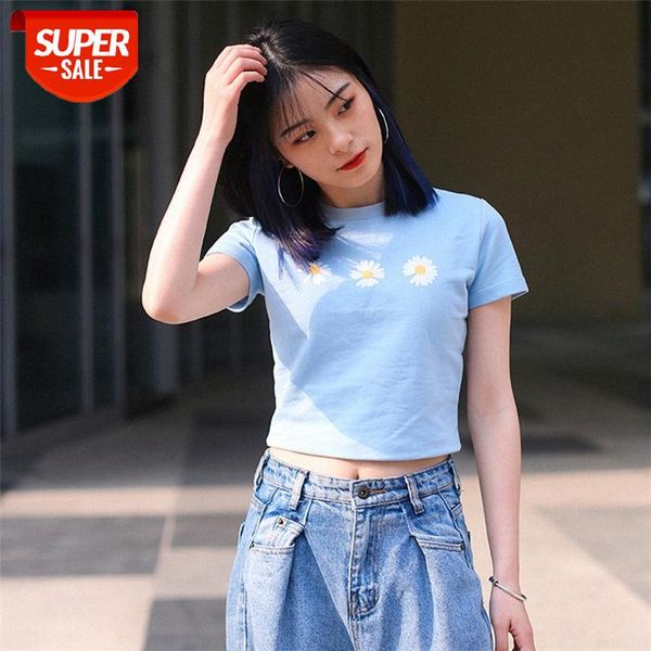 new small daisy print short-sleeved t-shirt women loose korean style waist cropped short student #hh0v, White
new small daisy print short-sleeved t-shirt women loose korean style waist cropped short student #hh0v, White
