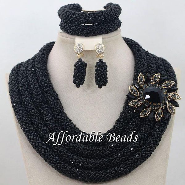 earrings & necklace four rows black nigerian beaded necklaces sets selling beads african set charming design handmade ncd072, Silver
earrings & necklace four rows black nigerian beaded necklaces sets selling beads african set charming design handmade ncd072, Silver
