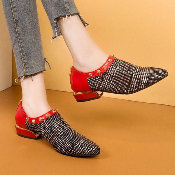 boots plus size 42 women bare low heels dress shoes plaid ankle fow woman rivets oxford booties zapatos mujer 8199g, Black
boots plus size 42 women bare low heels dress shoes plaid ankle fow woman rivets oxford booties zapatos mujer 8199g, Black