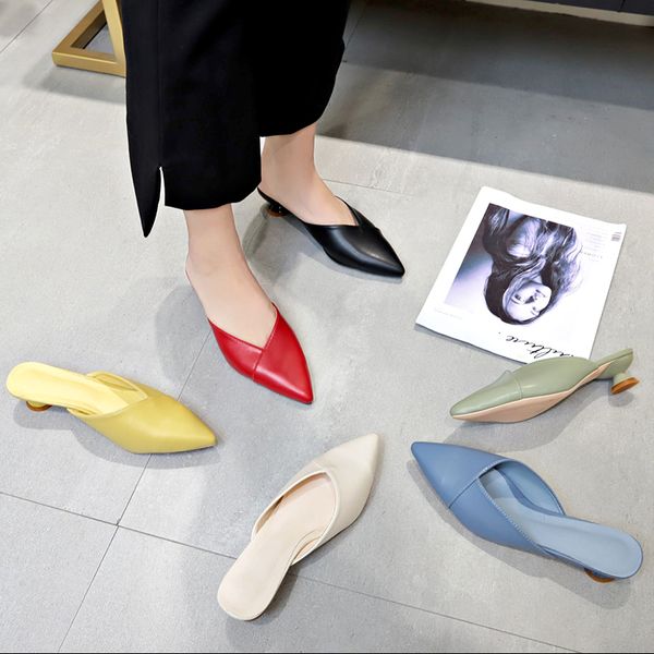2021 womens elegant mules woman casual slippers ladies low heels fashion female pointed toe slide shoes candy colors footwear, Black
2021 womens elegant mules woman casual slippers ladies low heels fashion female pointed toe slide shoes candy colors footwear, Black