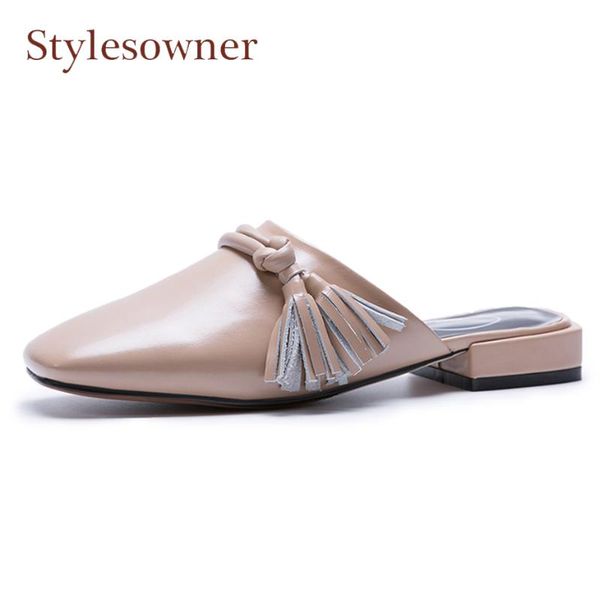 slippers spring fringe genuine leather women square close toe solid color black nude tassel fashion mules shoes half
slippers spring fringe genuine leather women square close toe solid color black nude tassel fashion mules shoes half