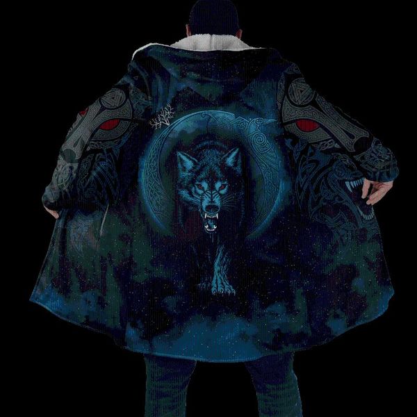 men's wool & blends winter fashion mens hooded cloak viking tattoo wolf 3d printing thick fleece wind breaker casual warm hood, Black
men's wool & blends winter fashion mens hooded cloak viking tattoo wolf 3d printing thick fleece wind breaker casual warm hood, Black