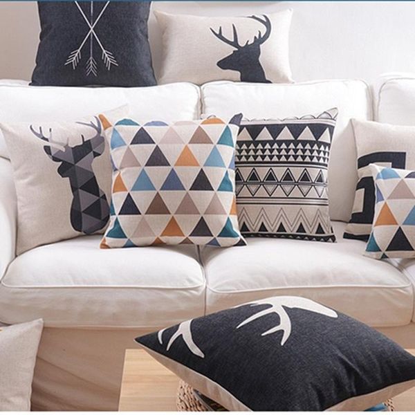 cushion/decorative pillow geometric deer printed cushion cover black and white simple style home decorative sofa car chair decor case
cushion/decorative pillow geometric deer printed cushion cover black and white simple style home decorative sofa car chair decor case
