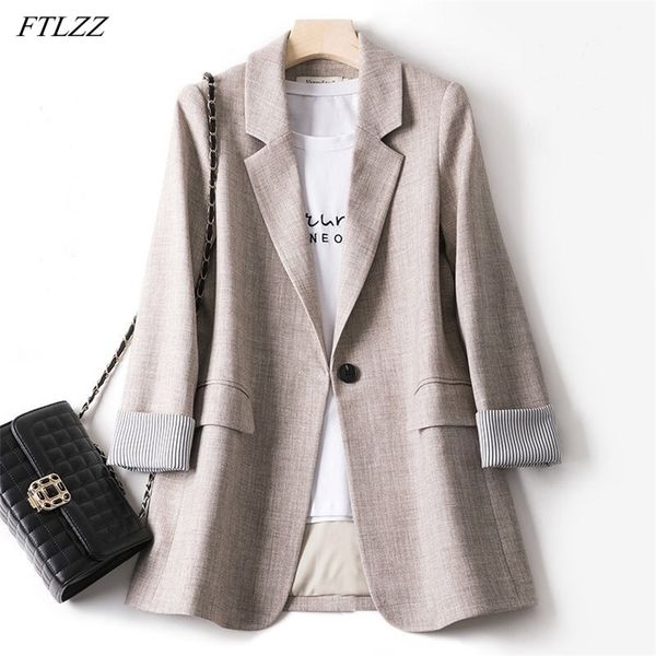 spring arrival women vintage solid blazer office ladies elegant loose spliced sleeve suit jacket casual outerwear 210430, White;black
spring arrival women vintage solid blazer office ladies elegant loose spliced sleeve suit jacket casual outerwear 210430, White;black