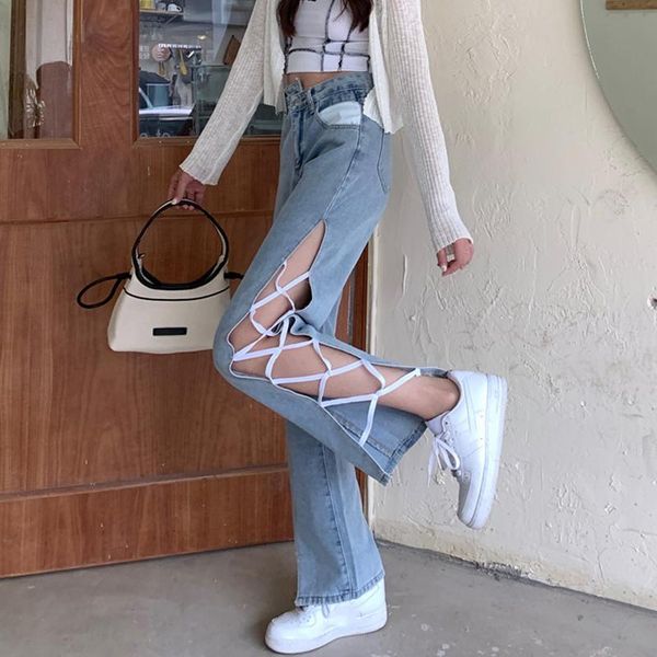 women's jeans 2021 summer design ripped women high waist thin blue denim trousers female lace-up side split loose y2k pant korean style
women's jeans 2021 summer design ripped women high waist thin blue denim trousers female lace-up side split loose y2k pant korean style