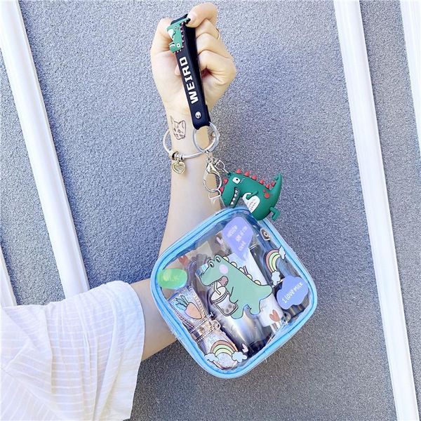 keychains lovely dinosaur cut ultra large capacity keychain skin care products cosmetics keyring travel transparent portable bag key chain, Silver
keychains lovely dinosaur cut ultra large capacity keychain skin care products cosmetics keyring travel transparent portable bag key chain, Silver