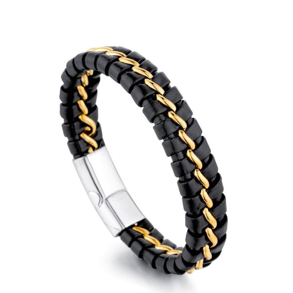 leather rope wrapping special style classic 316l stainless steel men's bracelet double-layer design diy customization bangle, Black
leather rope wrapping special style classic 316l stainless steel men's bracelet double-layer design diy customization bangle, Black
