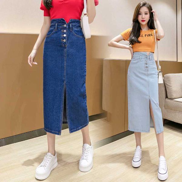skirts spring summer single-breasted long denim skirt women 2021 high waist jeans buttons straight a-line pencil womens, Black
skirts spring summer single-breasted long denim skirt women 2021 high waist jeans buttons straight a-line pencil womens, Black