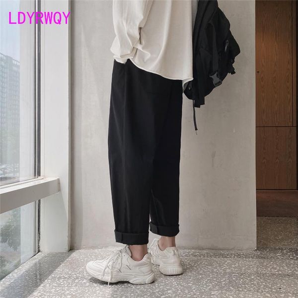 men's pants ldyrwqy 2021 summer japanese and korean fashion loose large size pure color straight casual cropped, Black
men's pants ldyrwqy 2021 summer japanese and korean fashion loose large size pure color straight casual cropped, Black