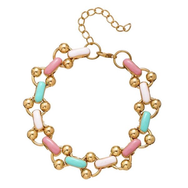charm bracelets hip hop dripping oil rainbow watch clasp chain for women temperament trend couple bangles jewelry gifts, Golden;silver
charm bracelets hip hop dripping oil rainbow watch clasp chain for women temperament trend couple bangles jewelry gifts, Golden;silver