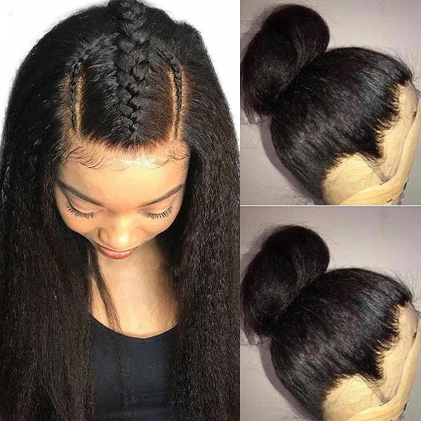lace wigs glueless wigmy kinky straight 4x4 closure human hair for black women pre plucked brazilian yaki wig, Black;brown
lace wigs glueless wigmy kinky straight 4x4 closure human hair for black women pre plucked brazilian yaki wig, Black;brown