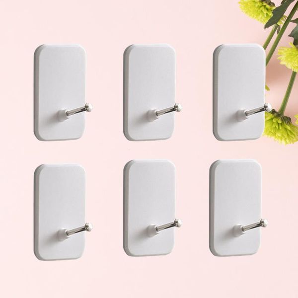 6pcs traceless rectangle hooks punch wall self-sticking for kitchen bathroom (white) & rails
6pcs traceless rectangle hooks punch wall self-sticking for kitchen bathroom (white) & rails