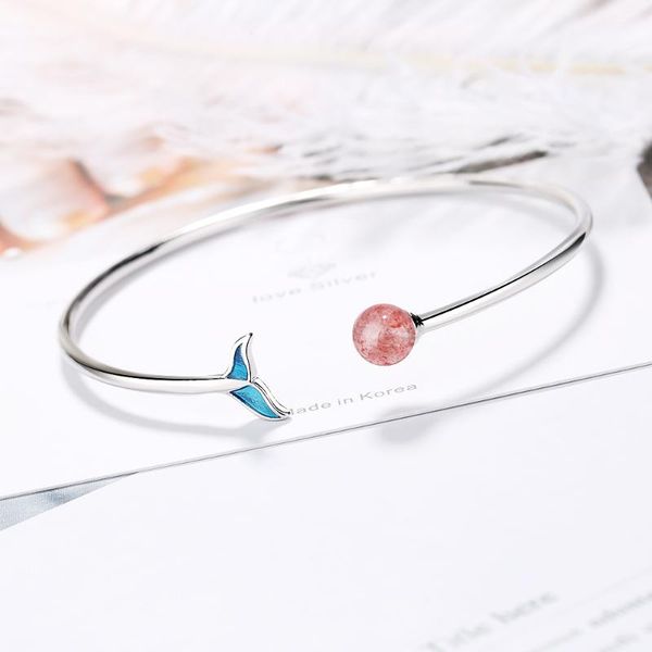 link, chain strawberry crystal bracelets for women sweet simple fashionable korean jewelry female blue fishtail open bracelet gift girls, Black
link, chain strawberry crystal bracelets for women sweet simple fashionable korean jewelry female blue fishtail open bracelet gift girls, Black