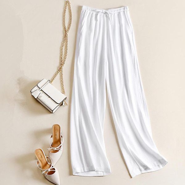 women's pants & capris casual wide leg women loose cotton and linen high waist female streetwear straight trousers solid q2773, Black;white
women's pants & capris casual wide leg women loose cotton and linen high waist female streetwear straight trousers solid q2773, Black;white