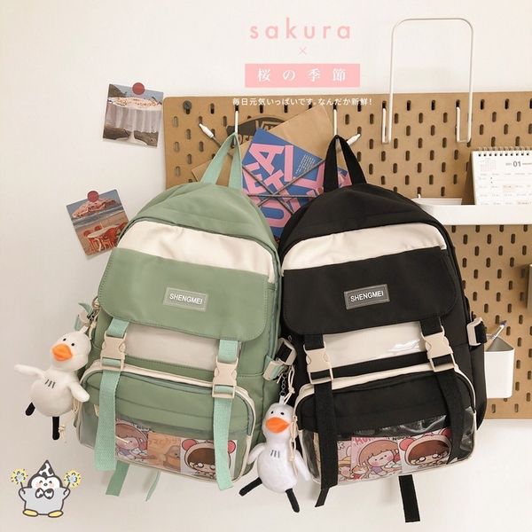 fashion women's backpack summer cute doll pendant school bag for girls large simple leisure waterproof
fashion women's backpack summer cute doll pendant school bag for girls large simple leisure waterproof